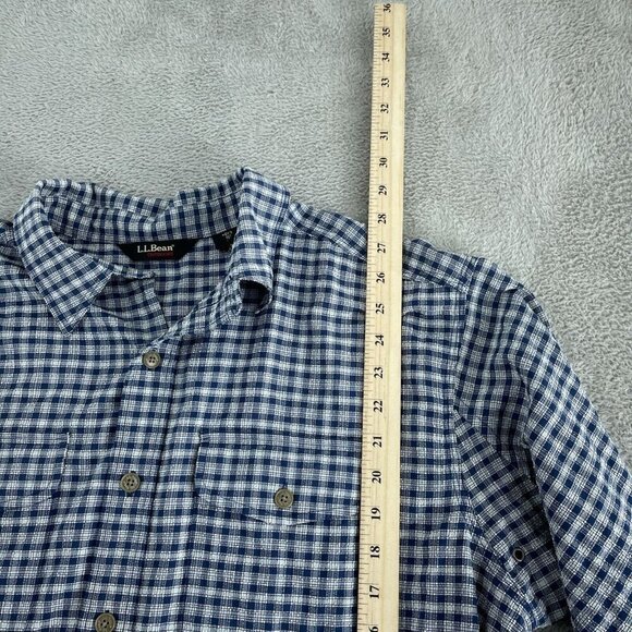L.L. Bean Mens Regular Fit Long Sleeve Checkered Shirt Size Large  2966 - Picture 6 of 8